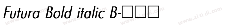 Futura Bold italic B字体转换